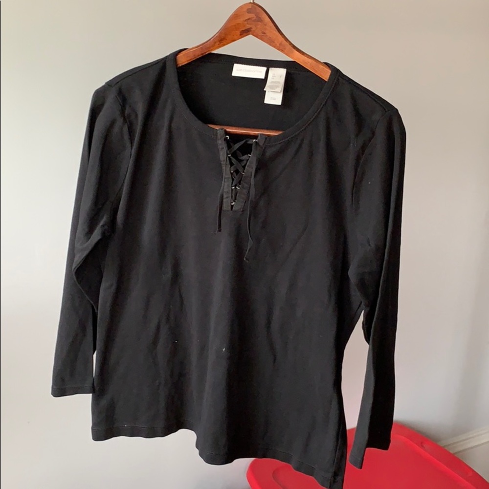 A14 Liz Claiborne top with laced bust